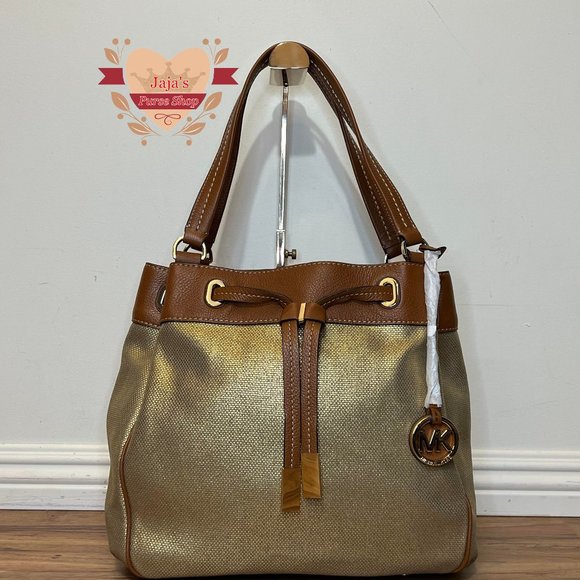 🤎Michael Kors Fabric & Leather Trim Purse🤎 - Picture 1 of 17